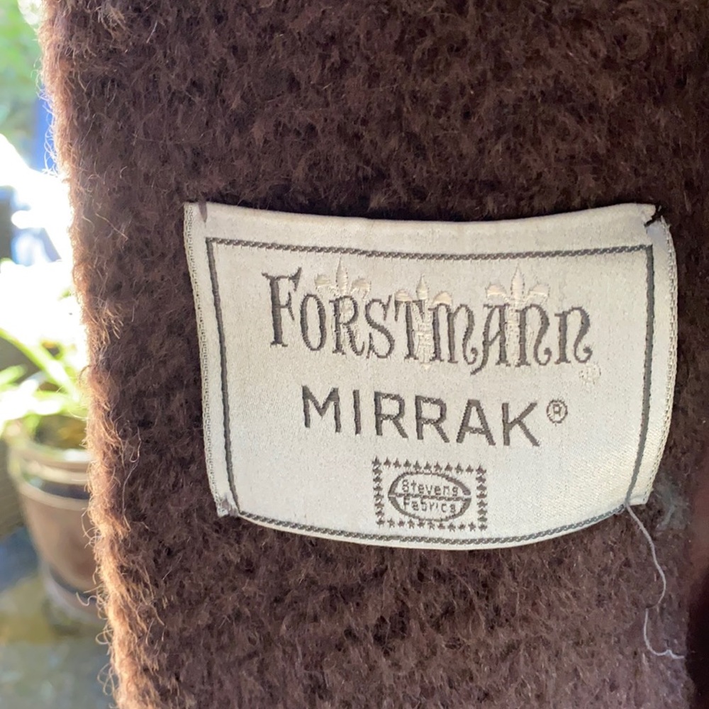 Wool coat with fur trim